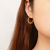 304 Stainless Steel Hoop Earrings AZ5458-1-3