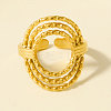 304 Stainless Steel Cuff Open Rings for Women TB2214-2-1