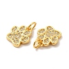 Rack Plating Brass Micro Pave Cubic Zirconia Charms X-KK-F851-07G-2