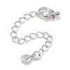 Brass with Cubic Zirconia Chain Extender KK-B102-41P-1