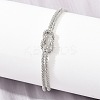 Brass Chain Knot 2-Strand Bracelets for Women KK-CBA68DA-17A-P-3