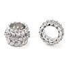 Brass Micro Pave Clear Cubic Zirconia Beads KK-U028-28P-2