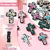 14Pcs 7 Styles Silicone Focal Beads SIL-CJ0002-91-2