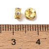 Brass Micro Pave Cubic Zirconia Beads KK-C072-22G-3