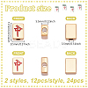 24Pcs 2 Styles Zinc Alloy Beads FIND-NB0006-63-2