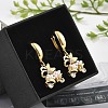 Brass Micro Pave Clear Cubic Zirconia Hoop Earrings EJEW-R016-06G-3
