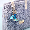 1Pc Resin Letter & Acrylic Butterfly Tassel Keychains KEYC-GF0001-19A-5