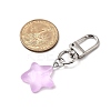 7Pcs Starfish Luminous Transparent Resin Pendant Decorations HJEW-JM03569-3