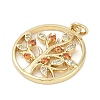 Rack Plating Brass Micro Pave Cubic Zirconia Pendants KK-H509-19G-02-2