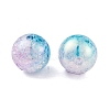 UV Plating Rainbow Iridescent Two Tone Acrylic Beads PACR-C009-04D-2