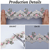 4 Yards 2 Colors Polyester Lace Trim Ribbons OCOR-GF0005-04-5