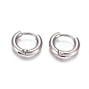 Tarnish Resistant 304 Stainless Steel Huggie Hoop Earrings EJEW-G272-01-8mm-P-1