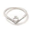 Brass Micro Pave Cubic Zirconia Rings for Women RJEW-E295-03P-2
