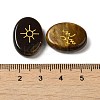 13Pcs Natural Tiger Eye Rune Stone G-C095-02E-3