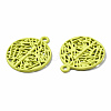Spray Painted Alloy Pendants PALLOY-Q434-010F-NR-3