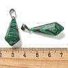 Synthetic Malachite Pointed Pendants G-B127-15P-06-3