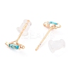 Cute Light Gold Plated Brass Stud Earrings EJEW-H106-02D-2