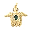 Brass Micro Pave Cubic Zirconia Pendants KK-L209-094G-1