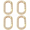 4Pcs Rack Plated Brass Micro Pave Clear Cubic Zirconia Clasps KK-SC0005-73-1