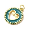 Brass Enamel Pendants KK-I378-21G-B-3