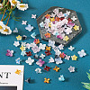 160Pcs 16 Styles Transparent Glass Beads Caps GLAA-TA0002-35-5