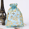 Rose Printed Organza Bags OP-R021-10x12-02-1