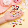 42Pcs 21 Colors Silicone Focal Beads SIL-TA0001-08-6