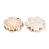 Synthetic Howlite Flower Pendants TURQ-T004-25B-2