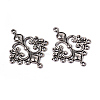 Antique Silver Tibetan Style Rhombus Chandelier Component Links for Dangle Earring Making X-EA9734Y-NF-3
