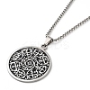 Vintage Round Coin Pendant Necklaces LS-NJEW-A023-04P-1
