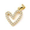 Rack Plating Brass Micro Pave Clear Cubic Zirconia Pendants KK-Q784-24G-1