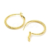 Twisted Big Ring Huggie Hoop Earrings for Girl Women KK-C224-05G-01-2