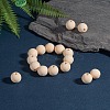 Natural Unfinished Wood Beads WOOD-S651-16mm-LF-4