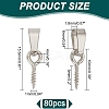 80Pcs 304 Stainless Steel Screw Eye Pin Peg Bails STAS-UN0060-41-2