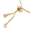 Brass Pave Cubic Zirconia Box Chain Slider Bracelet Making MAK-K024-02G-02-3