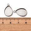 304 Stainless Steel Pendant Cabochon Settings STAS-D379-08A-P-3