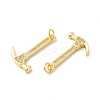 Rack Plating Brass Micro Pave Cubic Zirconia Tool Pendants KK-I699-15G-2