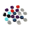 Mixed Flat Round Drusy Resin Cabochons X-CRES-S040-12mm-M-1
