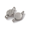 304 Stainless Steel Rhinestone Connector Charms ZIRC-G157-36P-A-1-2