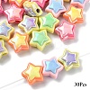 30Pcs 5 Colors Opaque Acrylic Beads SACR-YW0001-88B-1