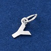 925 Sterling Silver Letter Charms STER-C012-01S-Y-2
