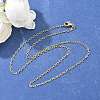 Brass Cable Chains Necklace for Women LS-NJEW-P265-04G-4