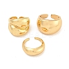 3Pcs Alloy Open Cuff Rings Kit for Women RJEW-K260-04G-2