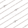 10Pcs 667 Stainless Steel Paperclip Chain Necklaces NJEW-BBC0001-48A-P-1