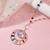 7 Chakra Natural & Synthetic Mixed Stone Beads Pendant Decorations HJEW-TA00109-2
