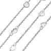 Tarnish Resistant 304 Stainless Steel Cable Chains CHS-K001-60-2