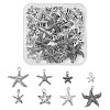 80Pcs 8 Style Tibetan Style Alloy Pendants TIBEP-YW0001-46-1