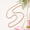 3MM 304 Stainless Steel Serpentine Chain Necklaces for Women NJEW-B131-06RG-3