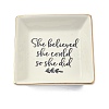Porcelain Jewelry Holder Tray AJEW-G032-01E-1