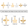 40Pcs 4 Colors Brass Charms and 20Pcs 2 Colors Brass Links Connectors KK-SC0002-49-2
